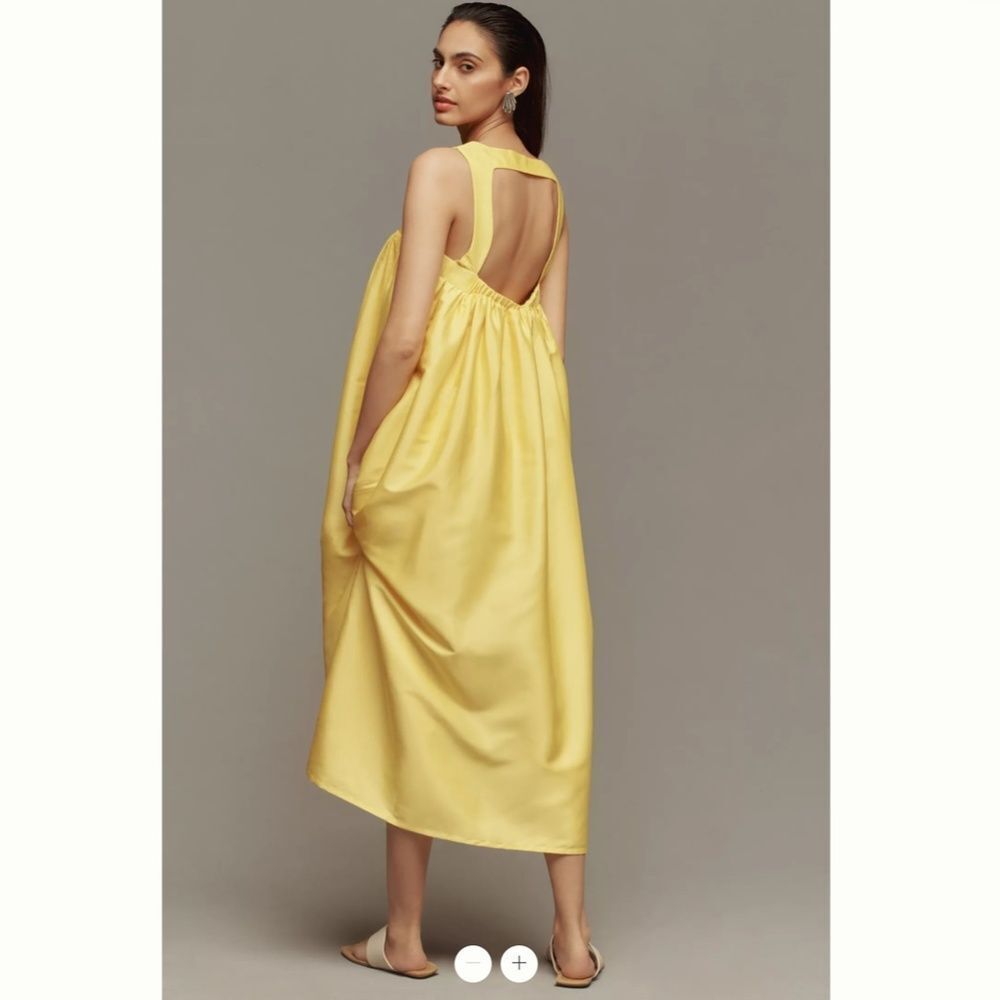 Anthropologie Pinnacle by Shruti Sancheti Square-Neck Babydoll Maxi Dress - Picture 2 of 4